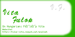 vita fulop business card